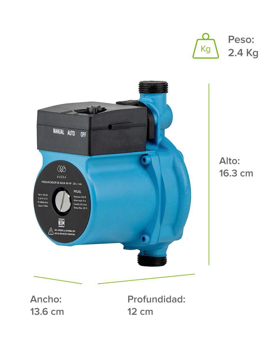 Calentador instantáneo avera c6lnatpr26l 6 l gas lp