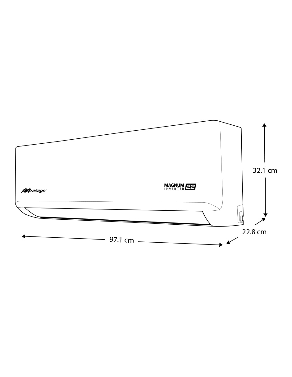 Aire acondicionado mini split inverter Frío y calor 20000 BTU SETCMC181V 230 V 4