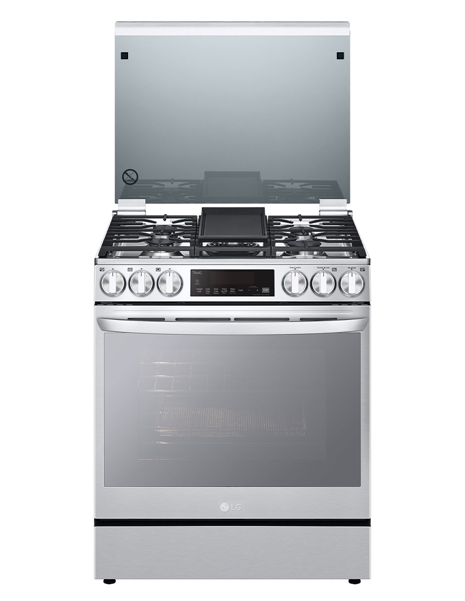 Estufa de piso a gas LP Lupin 2 75.8 cm LRGL5847S de 5 quemadores 3