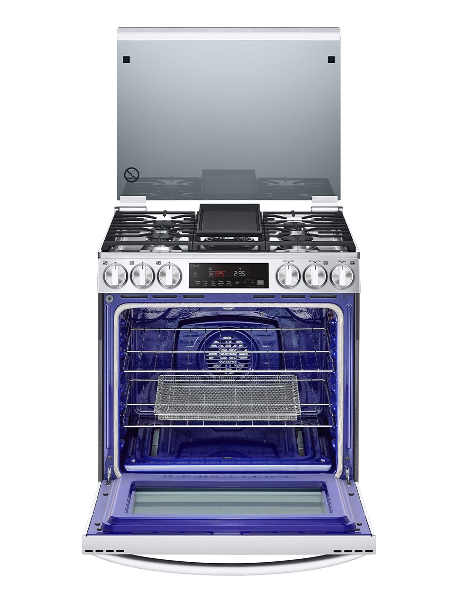 Estufa de piso a gas LP Lupin 2 75.8 cm LRGL5847S de 5 quemadores 4