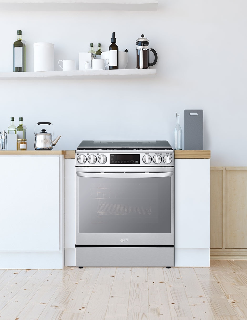 Estufa de piso a gas LP Lupin 2 75.8 cm LRGL5847S de 5 quemadores 7