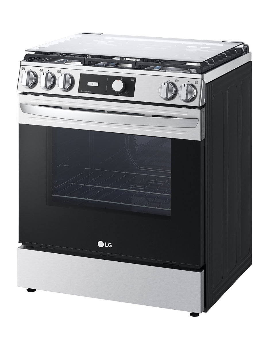 Estufa de piso a Gas LP Lg 76 cm LRGL5841S de 5 quemadores