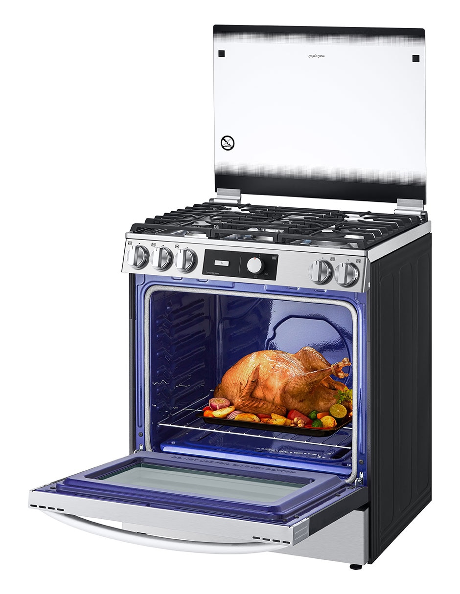 Estufa de piso a Gas LP 76 cm LRGL5841S de 5 quemadores
