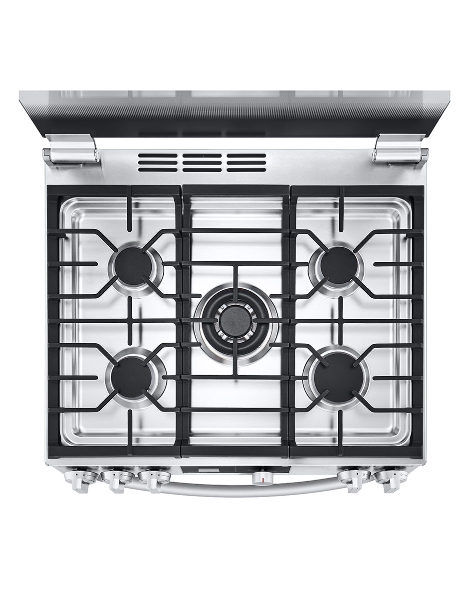 Estufa de piso a Gas LP Lg 76 cm LRGL5841S de 5 quemadores