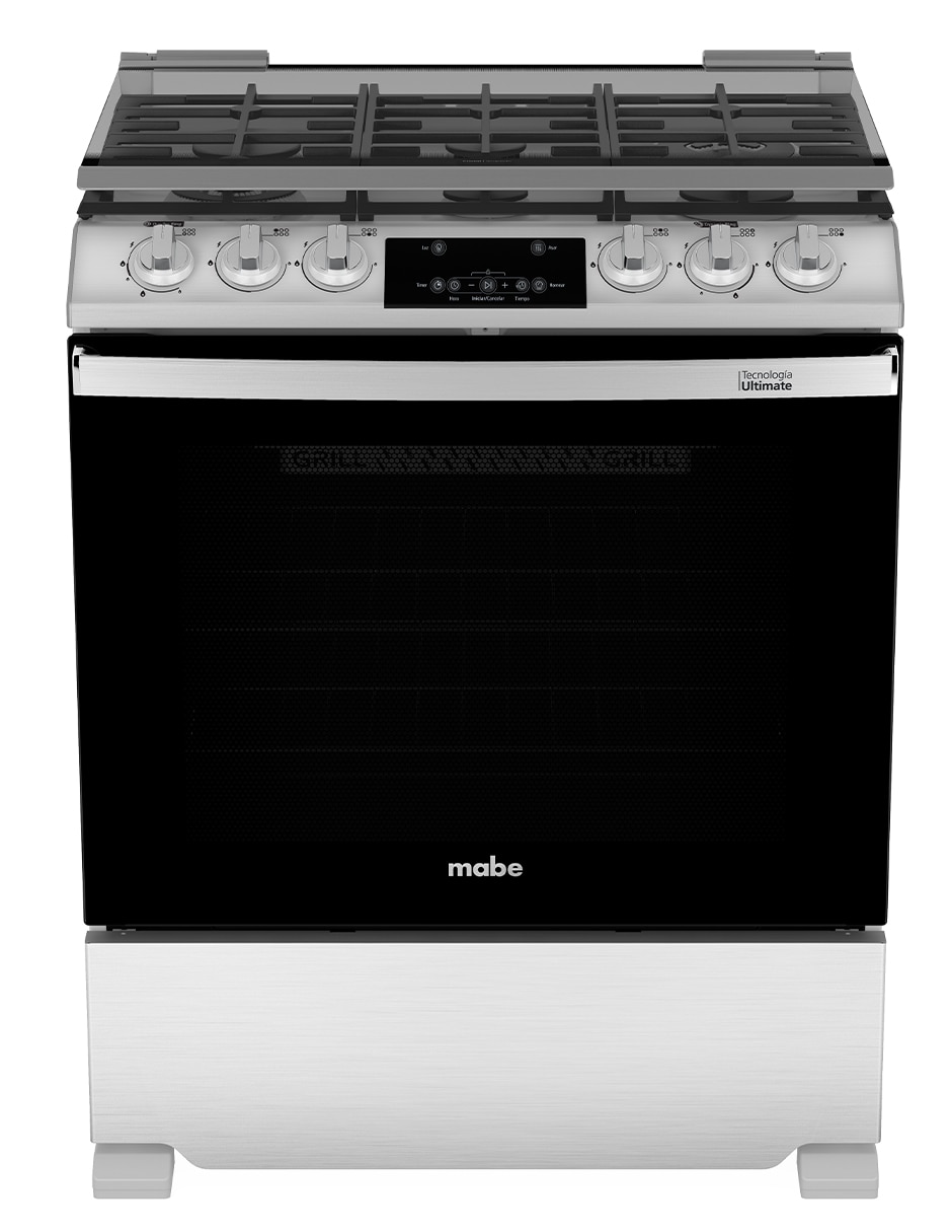 Estufa de piso a Gas LP Mabe Ultimate 72 cm EMH7614DATSS0 de 6 quemadores