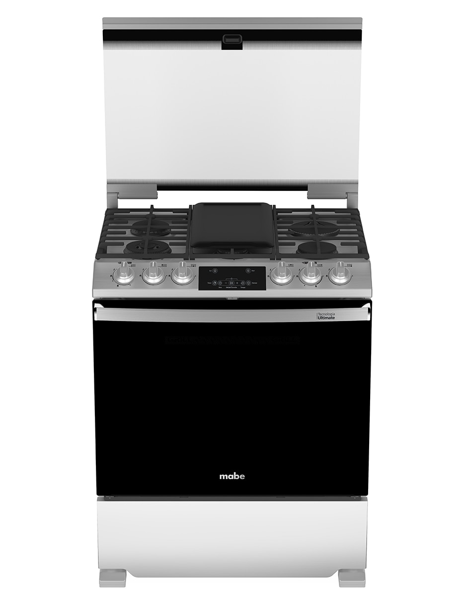 Estufa de piso a Gas LP Mabe Ultimate 72 cm EMH7614DATSS0 de 6 quemadores