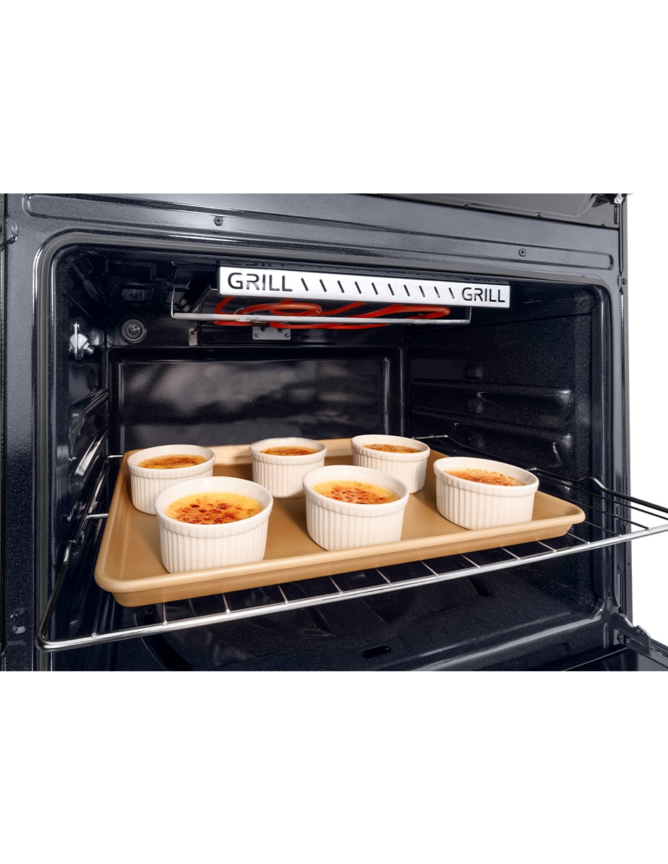 Estufa de piso a Gas LP Mabe Ultimate 72 cm EMH7614DATSS0 de 6 quemadores