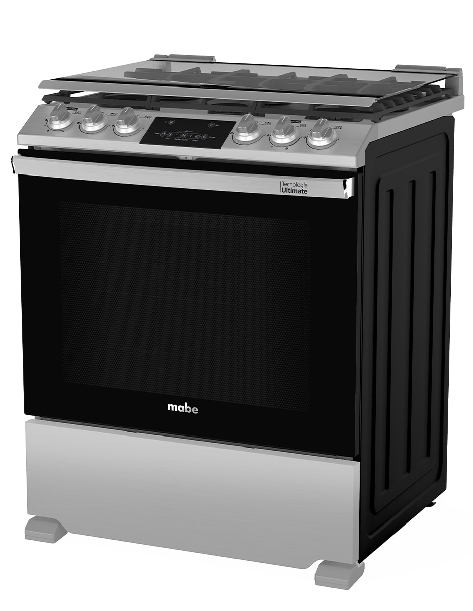 Estufa de piso a Gas LP Mabe Ultimate 72 cm EMH7614DATSS0 de 6 quemadores