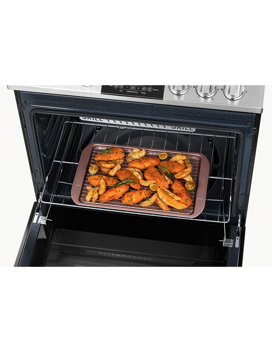 Estufa de piso a Gas LP Mabe Ultimate 72 cm EMH7614DATSS0 de 6 quemadores
