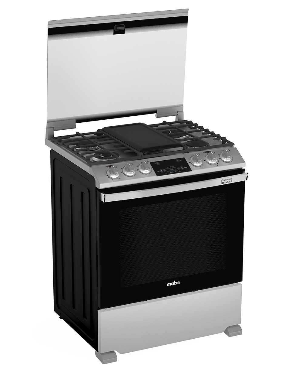 Estufa de piso a Gas LP Mabe Ultimate 72 cm EMH7614DATSS0 de 6 quemadores