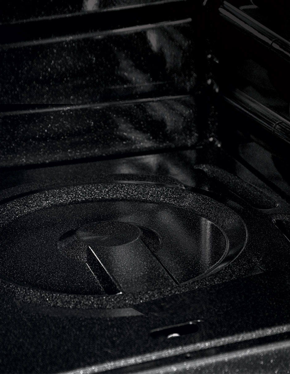 Combo estufa de piso a gas natural/lp Mabe Ultimate 50 cm EM5043CMPU501G de 4 quemadores + campana