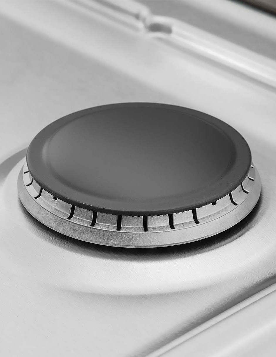 Combo estufa de piso a gas natural/lp Mabe Ultimate 50 cm EM5043CMPU501G de 4 quemadores + campana