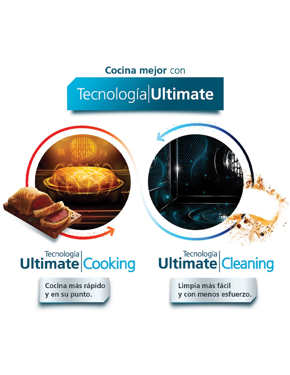 Combo estufa de piso a gas natural/lp Mabe Ultimate 50 cm EM5043CMPU501G de 4 quemadores + campana