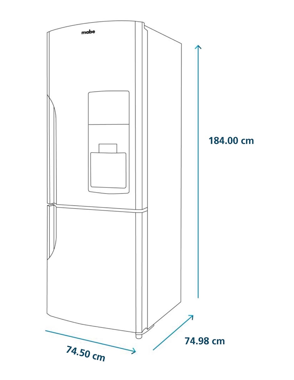 Refrigerador bottom mount Mabe 19 pies cúbicos no frost RMB520IBMRX1