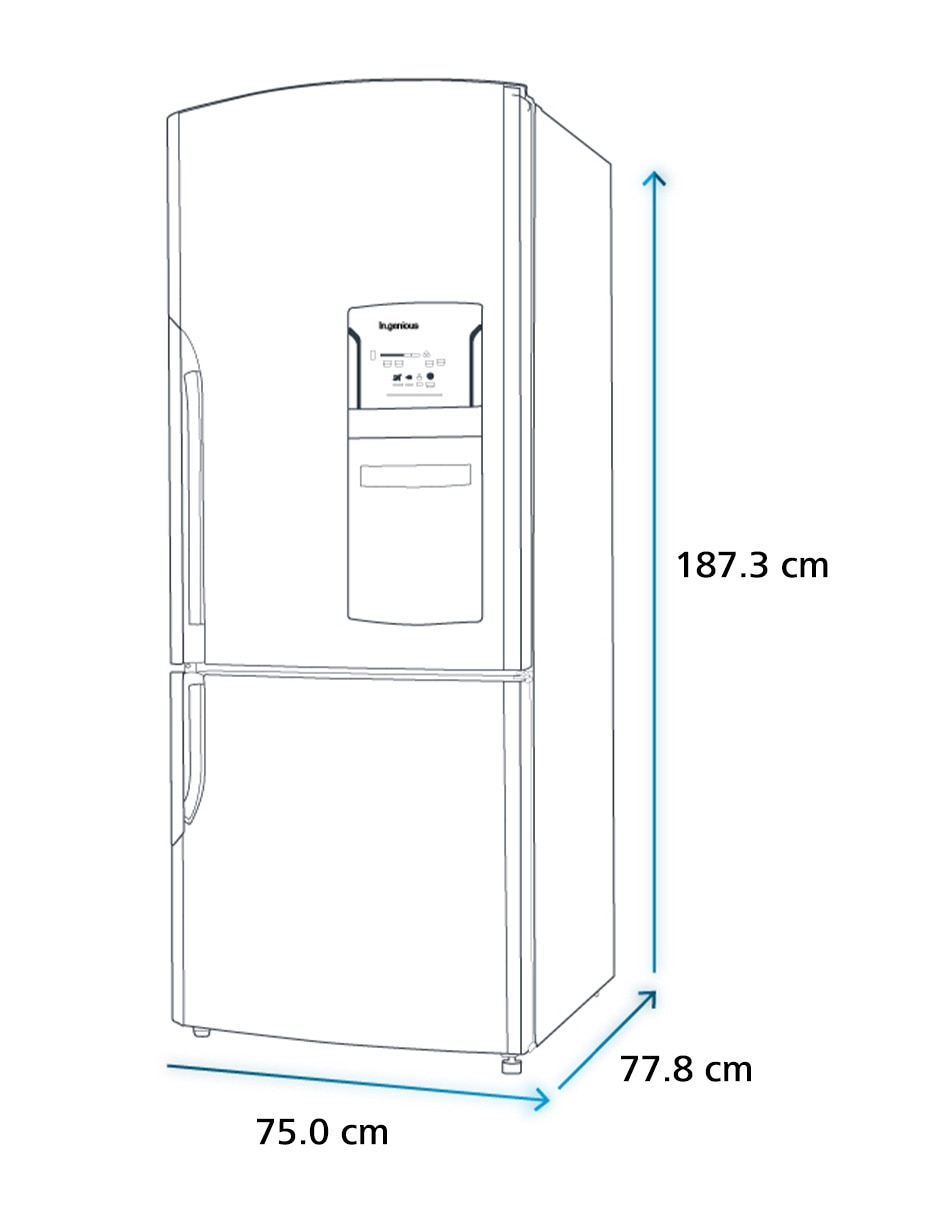 Refrigerador bottom mount Mabe 18 pies cúbicos no frost RMB520IWMRX1