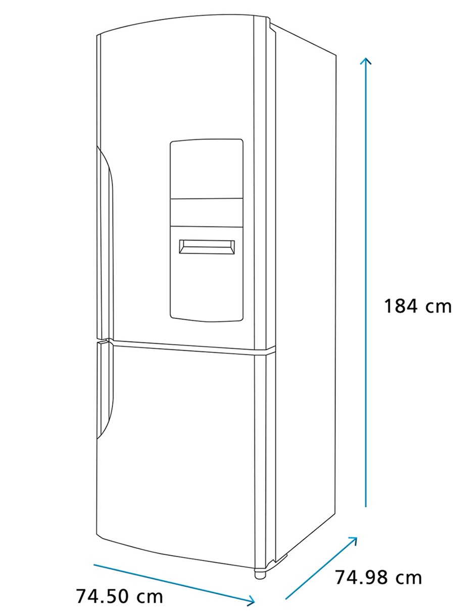 Refrigerador bottom mount Mabe 18 pies cúbicos Tecnología no frost RMB520IWMRP1