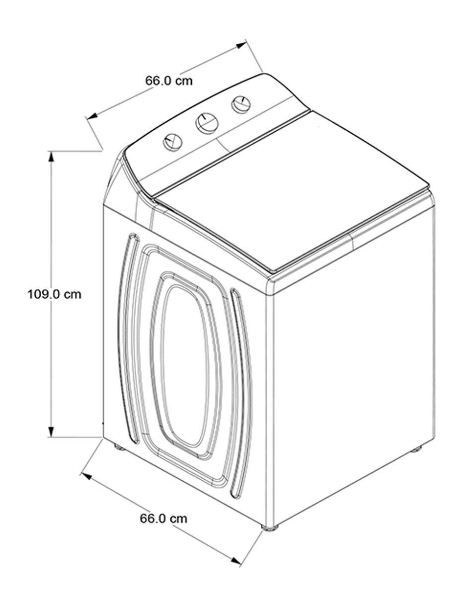 Lavadora Whirlpool 18 kg semiautomática carga superior 8mwtw1813mjm