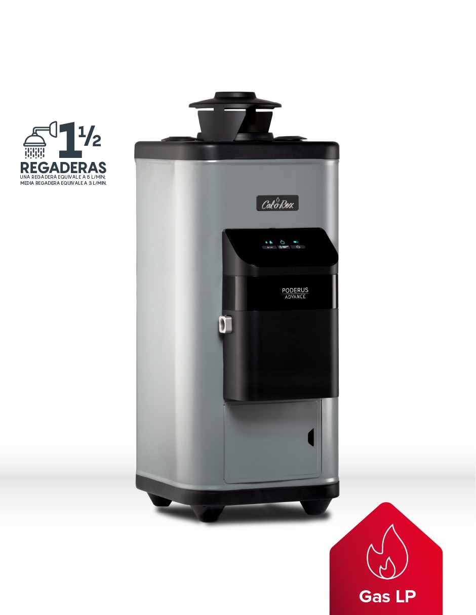 Calentador de paso PODE 9 L gas lp 2