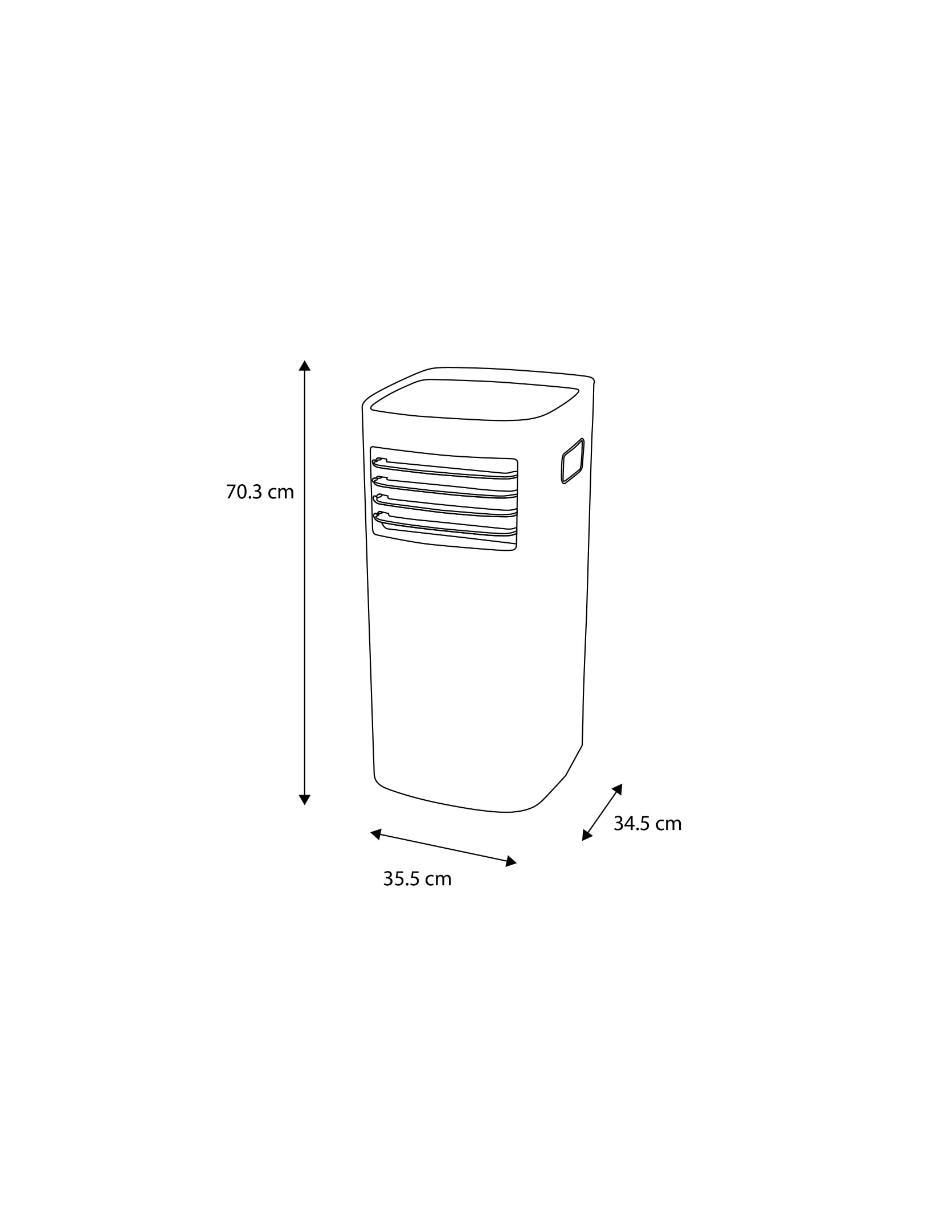 Aire acondicionado portátil Midea Frío 12000 BTU MAP12C1PSP 100 V