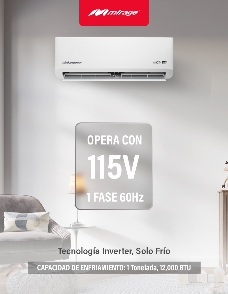 Aire acondicionado mini split inverter Frío 12000 BTU SETCMF120V 5
