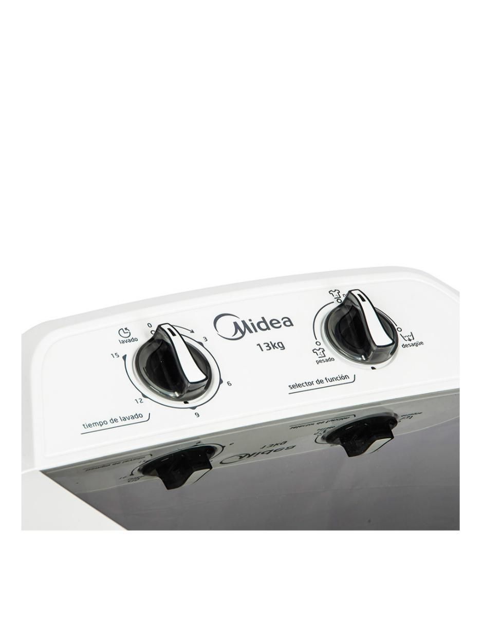 Lavadora midea 13 kg semiautomática carga superior mlts13m2sgdw