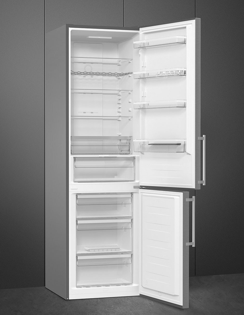 Refrigerador bottom mount Smeg 12 pies cúbicos inverter no frost FC20UXDNE