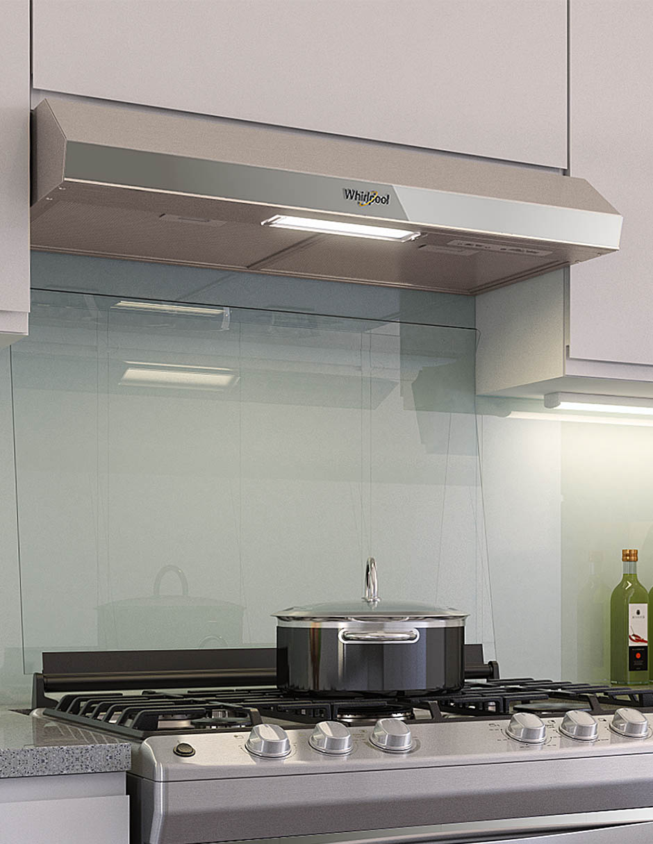 Combo Estufa de piso a gas LP 76 cm CWFR34000D-H de 6 quemadores + Campana 3