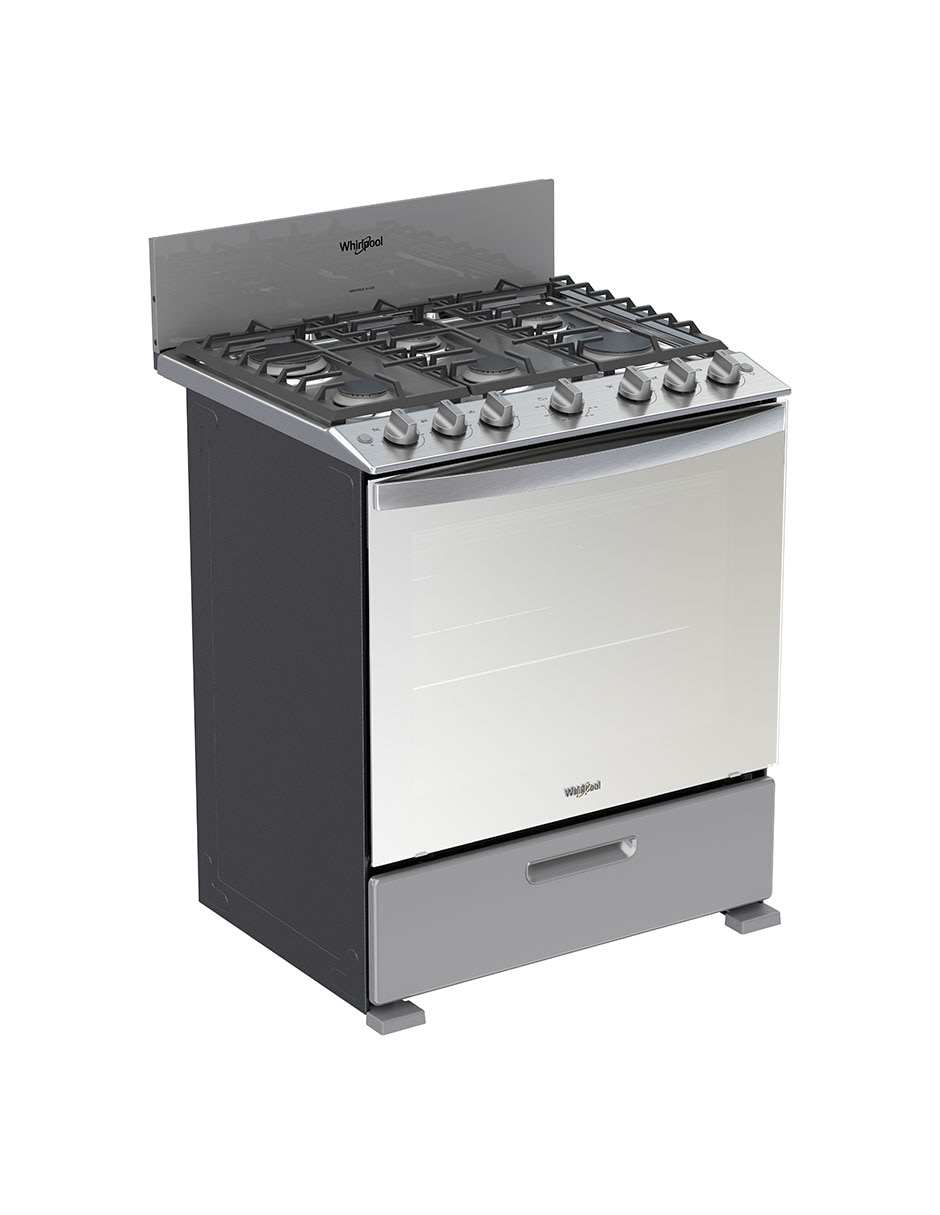 Estufa de piso a gas lp Whirlpool 76cm WFR3400D de 6 quemadores
