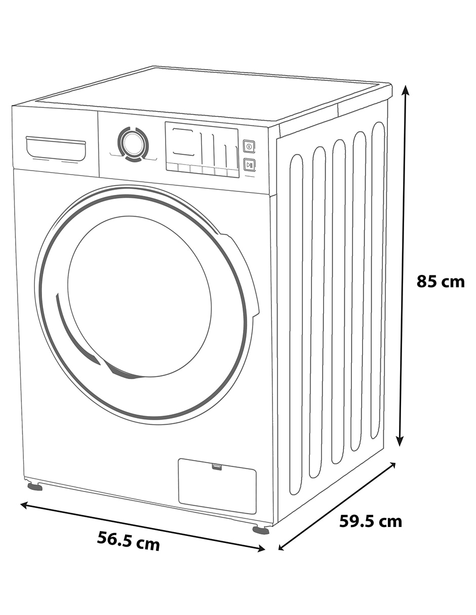 Lavasecadora Midea eléctrica 12.5 kg 7 kg MF200D125WB/T