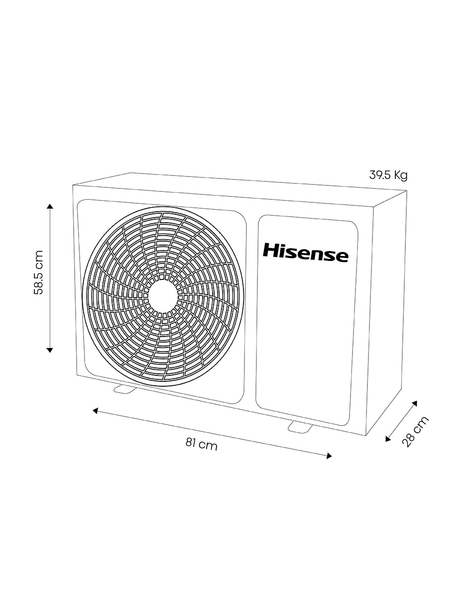 Aire acondicionado mini split Hisense Frío y calor 18000 BTU AH182CF 220 V