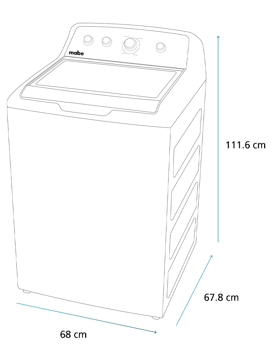 Lavadora Mabe 24 kg automática carga superior lma74215wdab1