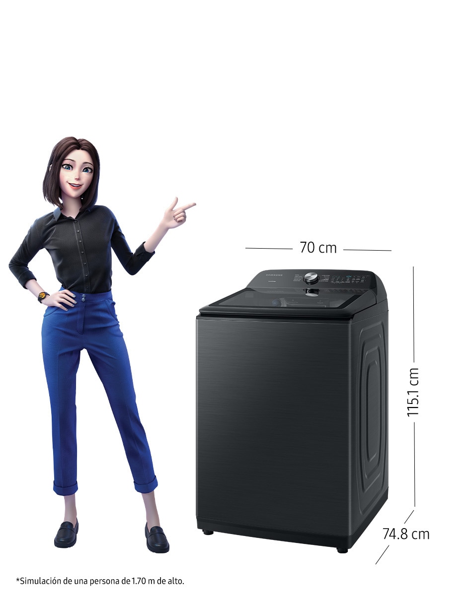 Lavadora Samsung 28 kg automática carga superior WA28B8375GV/AX