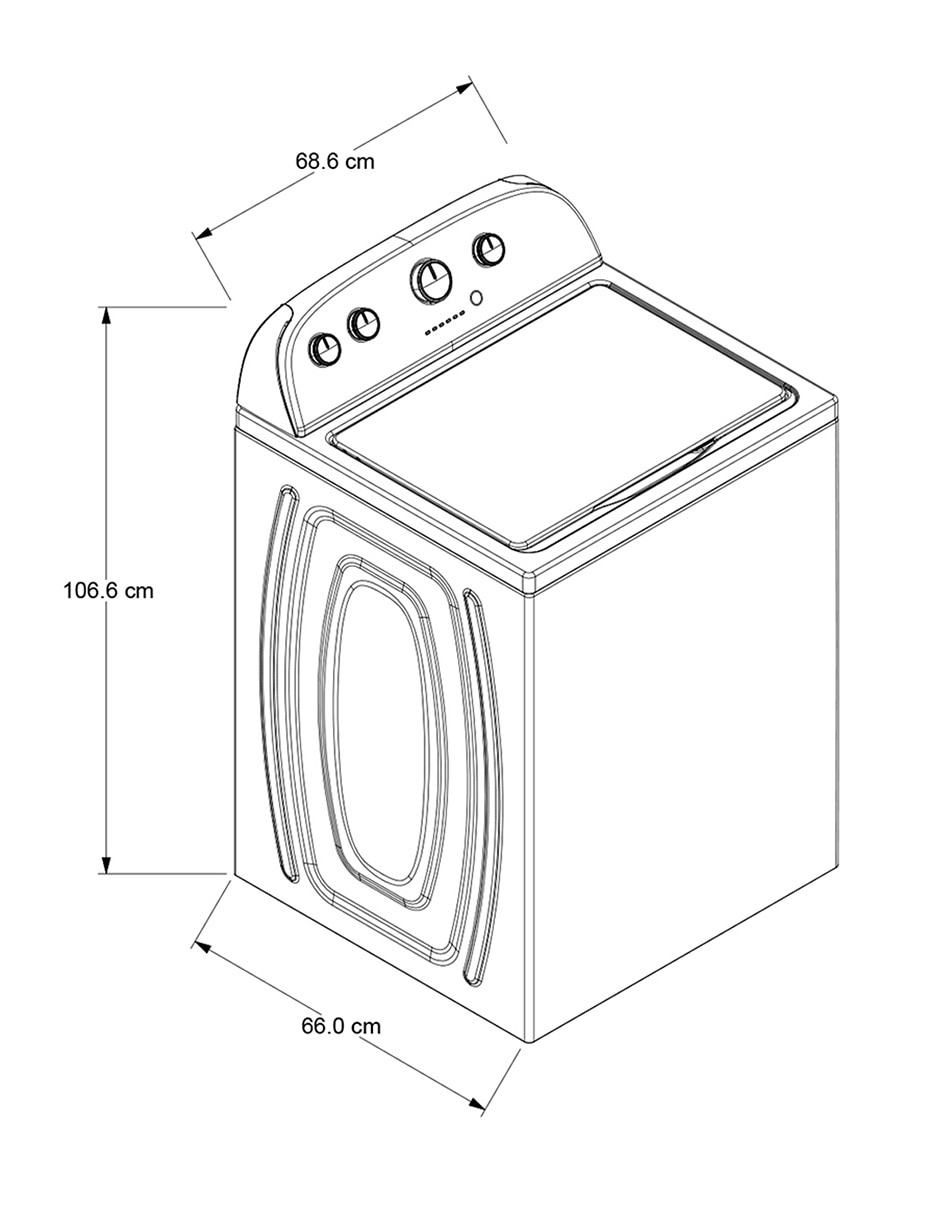 Lavadora Whirlpool 19 kg automática carga superior 7MWTW1904LM