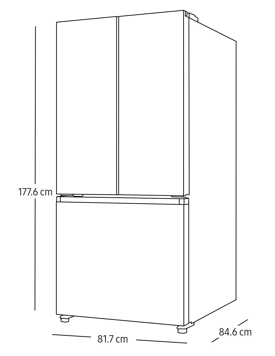 Refrigerador French Door Samsung 25 pies cúbicos inverter y fábrica de hielo RF25C5551S9/EM