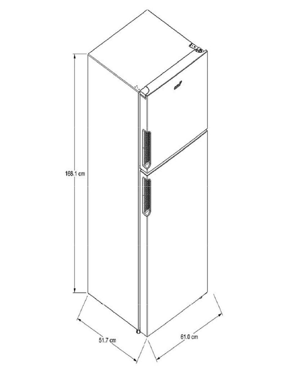 Refrigerador top mount Acros 11 pies cúbicos Multi Air Flow / Air System AT1130M 8