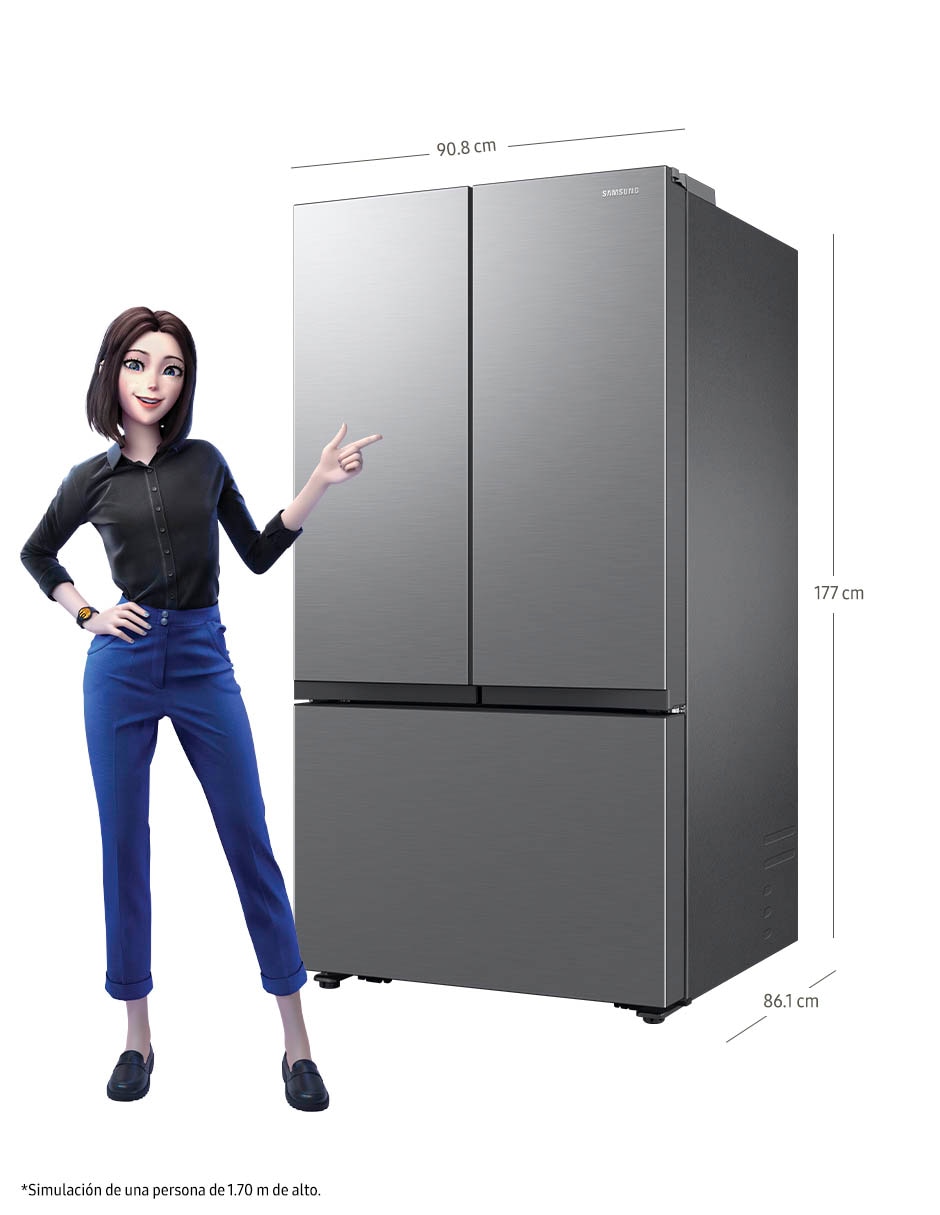 Refrigerador french door Samsung 32 pies cúbicos inverter y fabrica de hielo RF32CG5N10S9EM