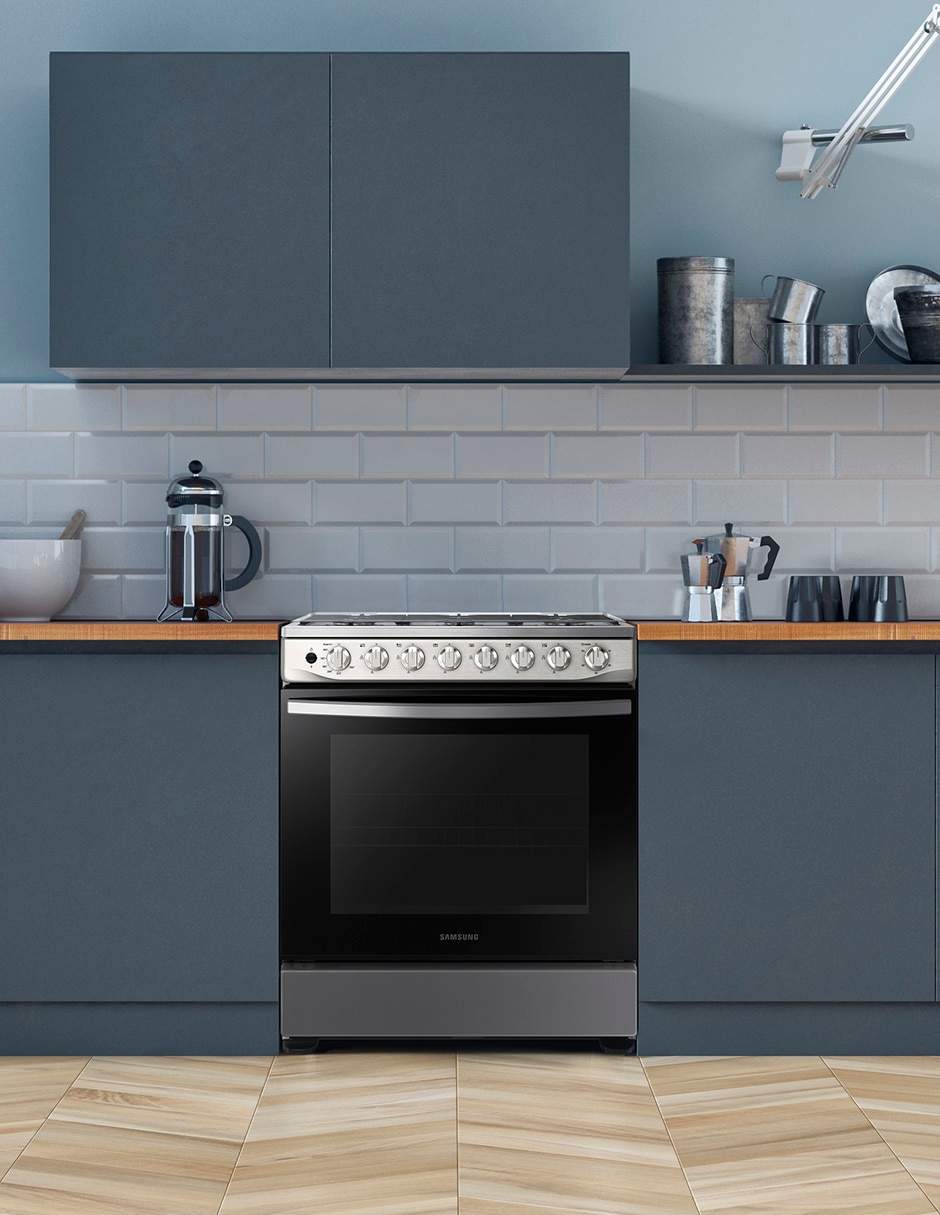 Estufa de piso a gas natural/lp Samsung 76.7 cm NX52T5411MS/AX de 6 quemadores