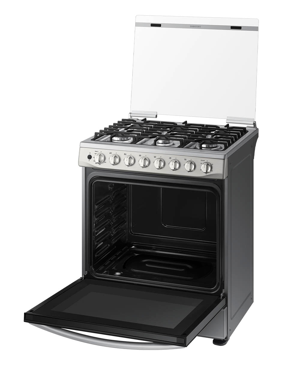 Estufa de piso a gas natural/lp Samsung 76.7 cm NX52T5411MS/AX de 6 quemadores