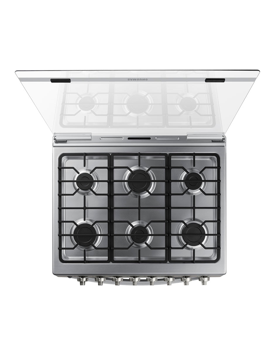 Estufa de piso a gas natural/lp Samsung 76.7 cm NX52T5412MS/AX de 6 quemadores