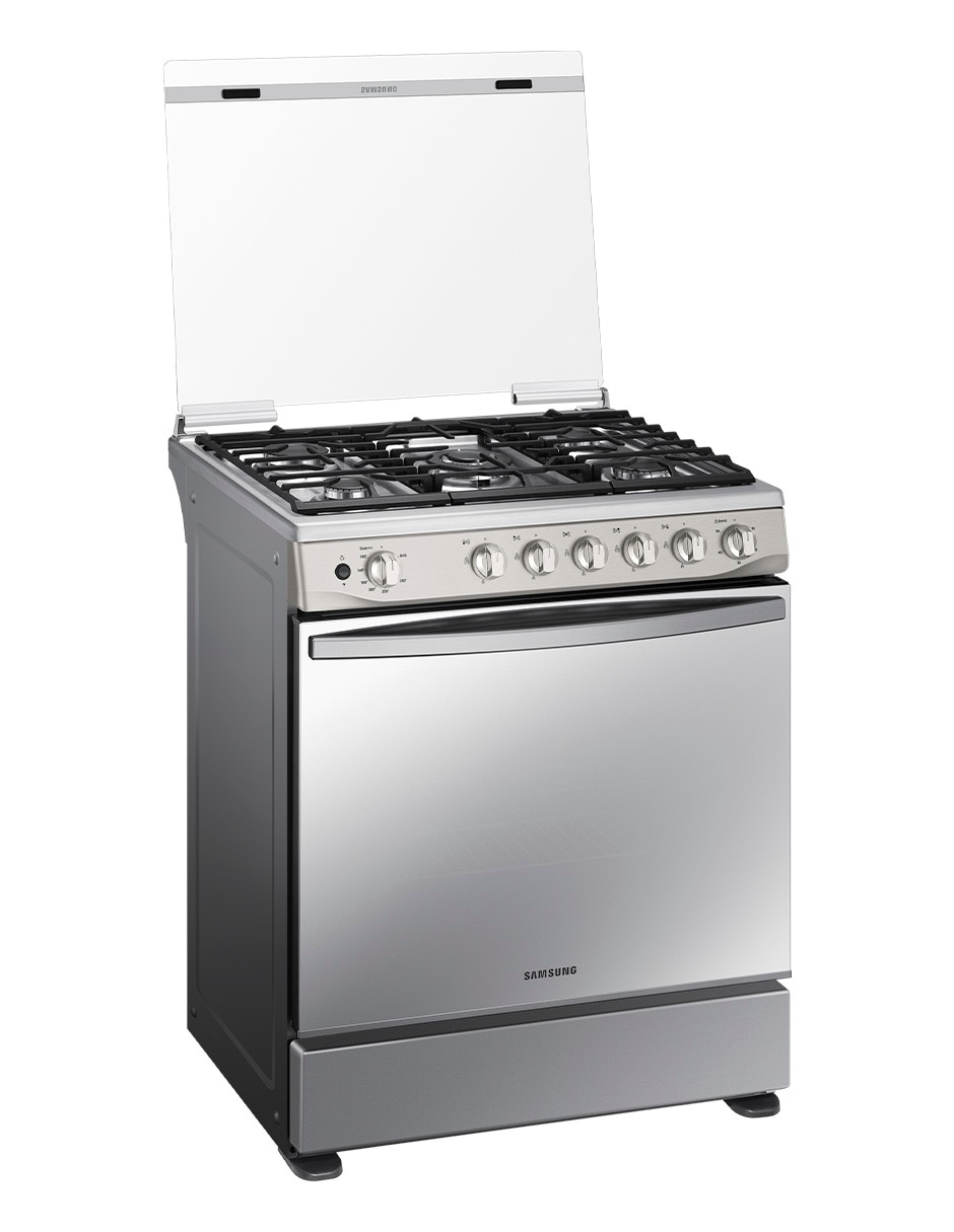 Estufa de piso a gas natural/lp Samsung 76.7 cm NX52T7422MS/AX de 5 quemadores