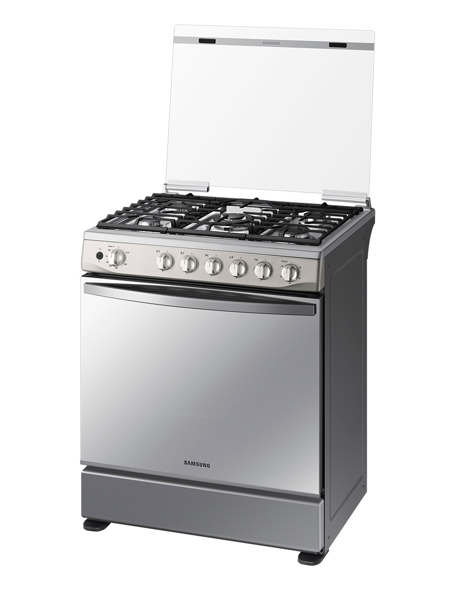 Estufa de piso a gas natural/lp Samsung 76.7 cm NX52T7422MS/AX de 5 quemadores