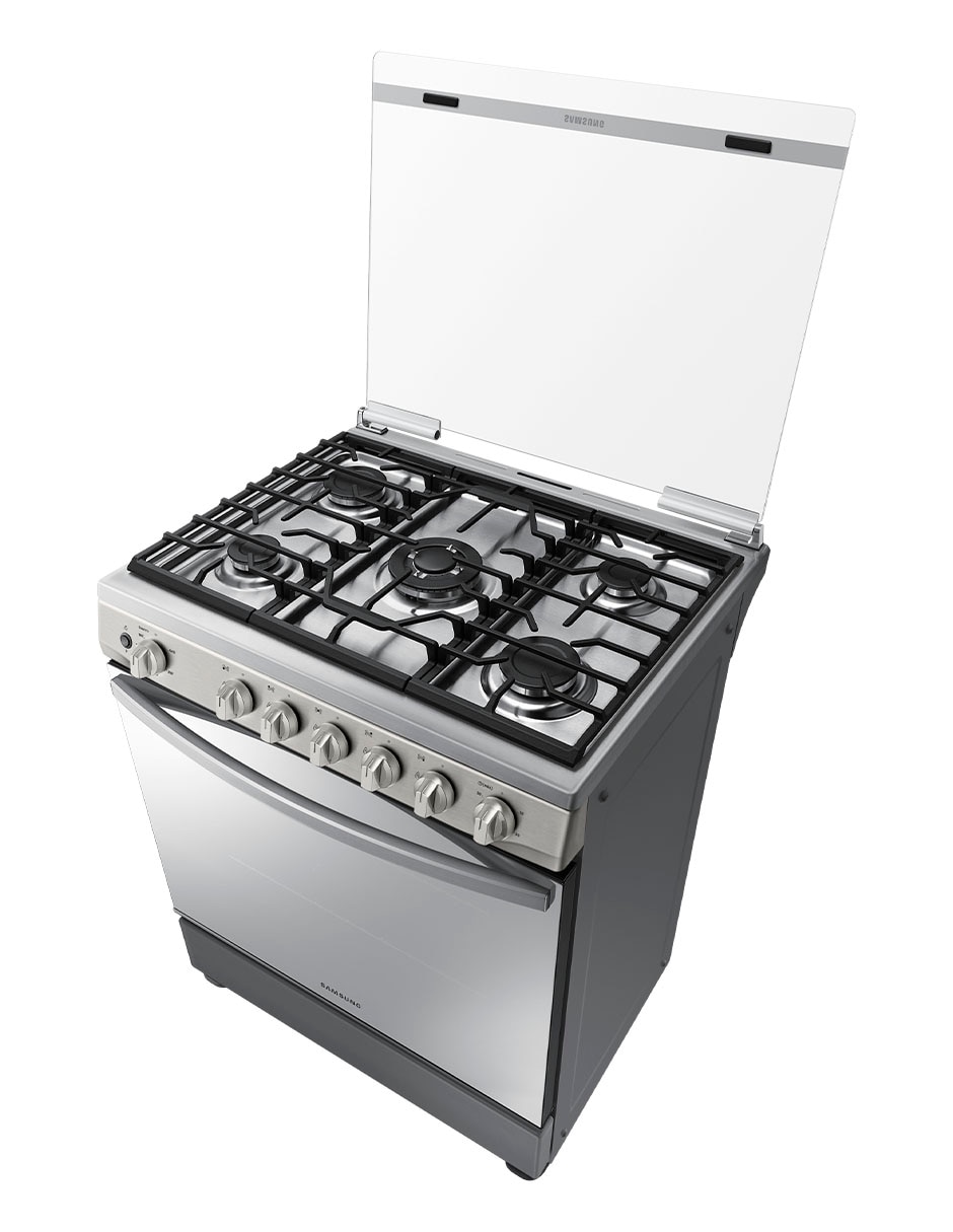 Estufa de piso a gas natural/lp Samsung 76.7 cm NX52T7422MS/AX de 5 quemadores