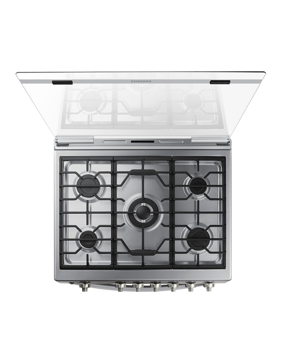 Estufa de piso a gas natural/lp Samsung 76.7 cm NX52T7422MS/AX de 5 quemadores