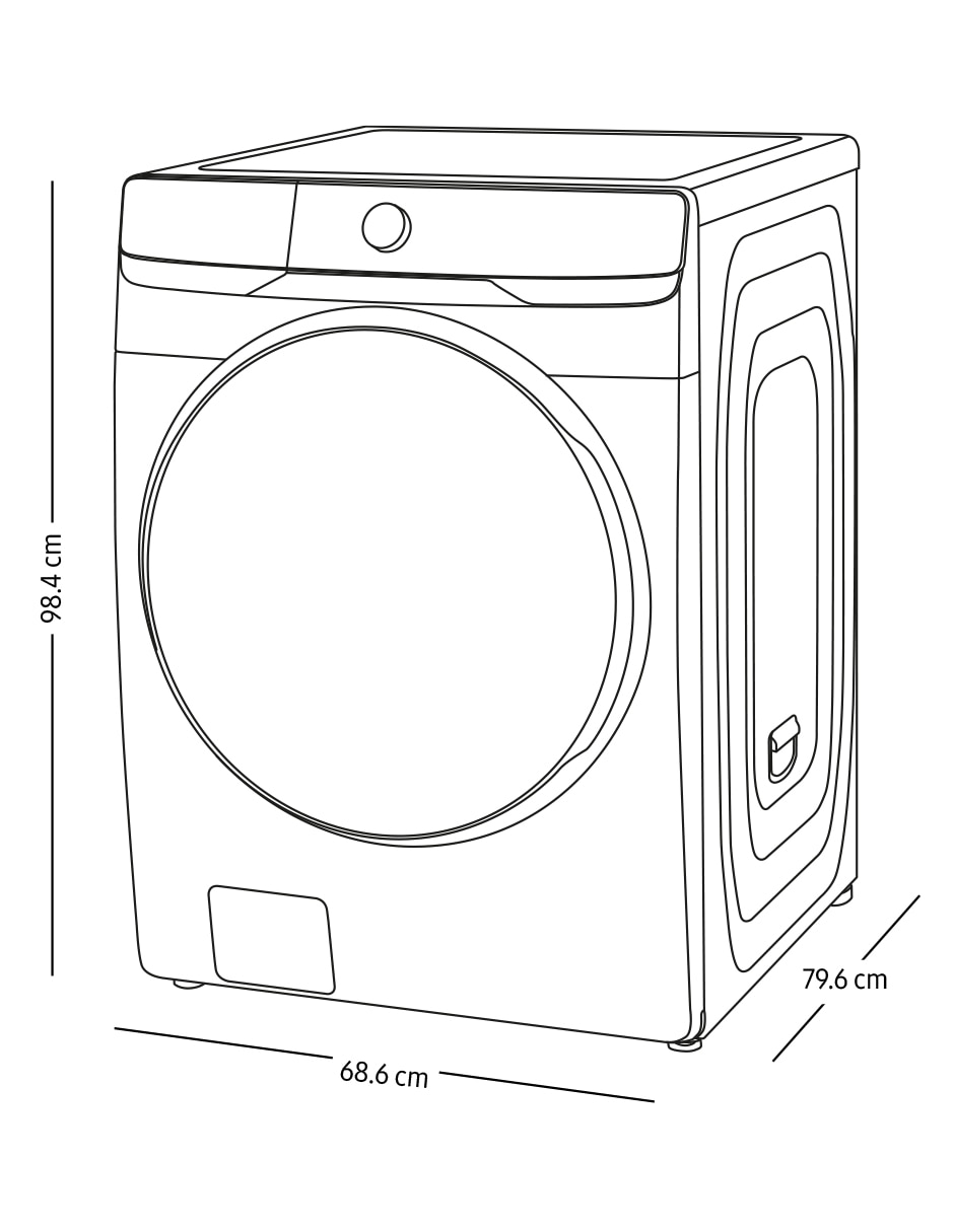 Lavasecadora Samsung eléctrica 18 kg 10 kg WD18T6000GP/AX