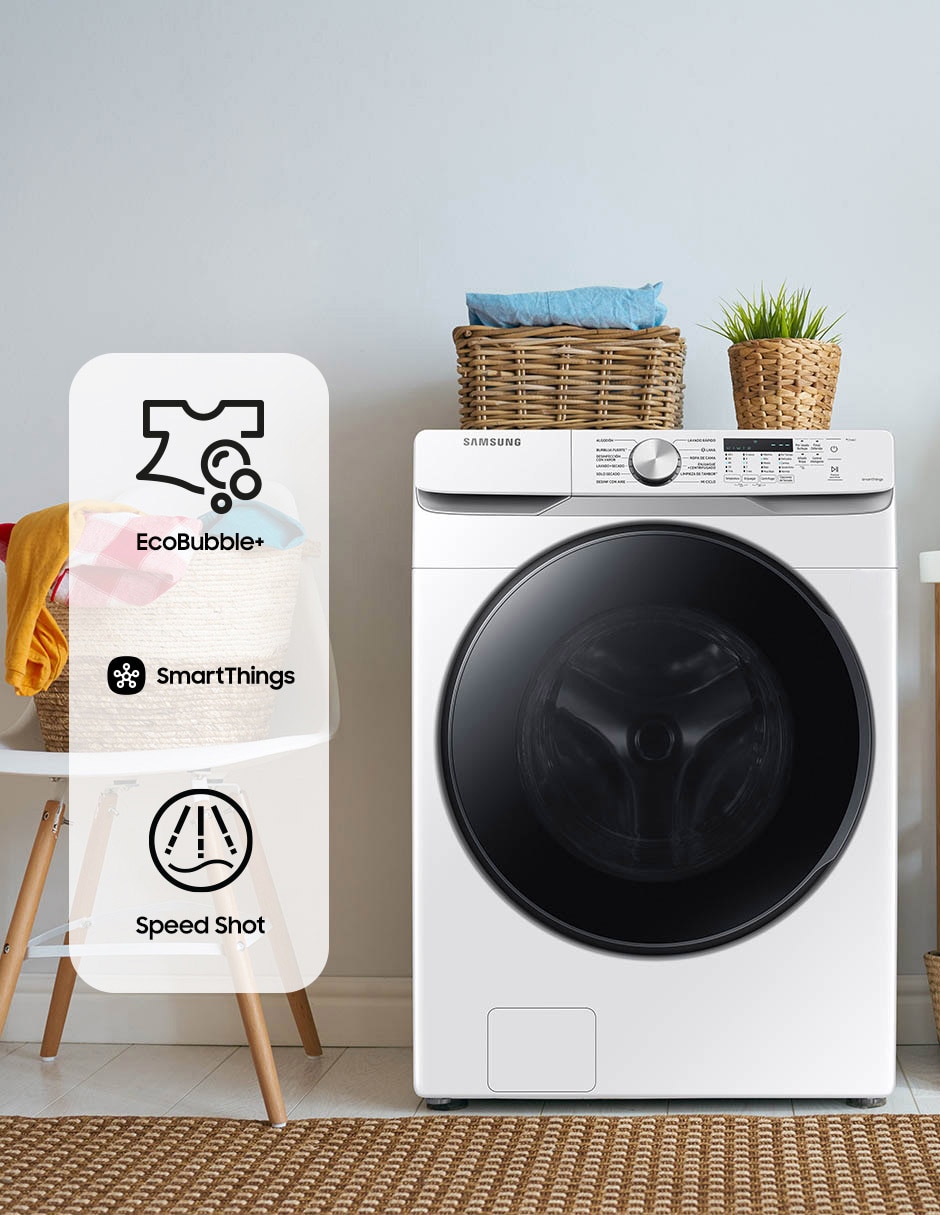 Lavasecadora Samsung eléctrica 18 kg 10 kgWD18T6000GW/AX
