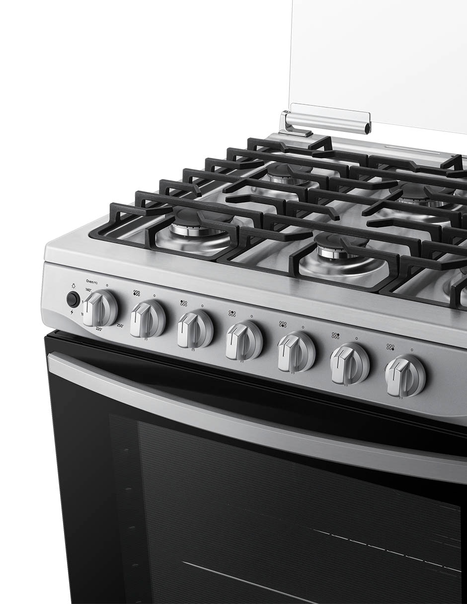 Estufa de piso a gas natural/lp Samsung 76 cm NX52D3000MV/AX de 6 quemadores