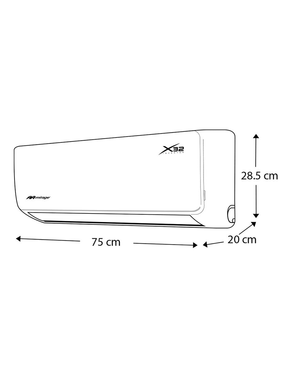 Aire acondicionado mini split inverter Mirage Frío 12000 BTU SETCWF121E 230 V