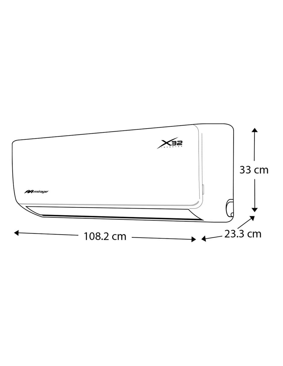 Aire acondicionado mini split inverter Mirage Frío y calor 23000 BTU SETCWC261E 230 V