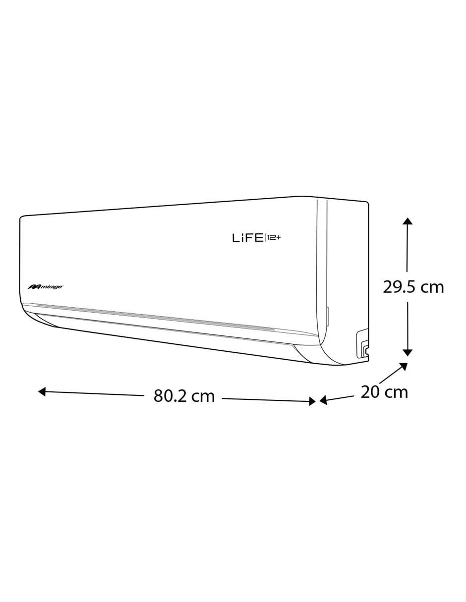Aire acondicionado mini split Mirage Frío y calor 12000 BTU SETCLC121T 230 V