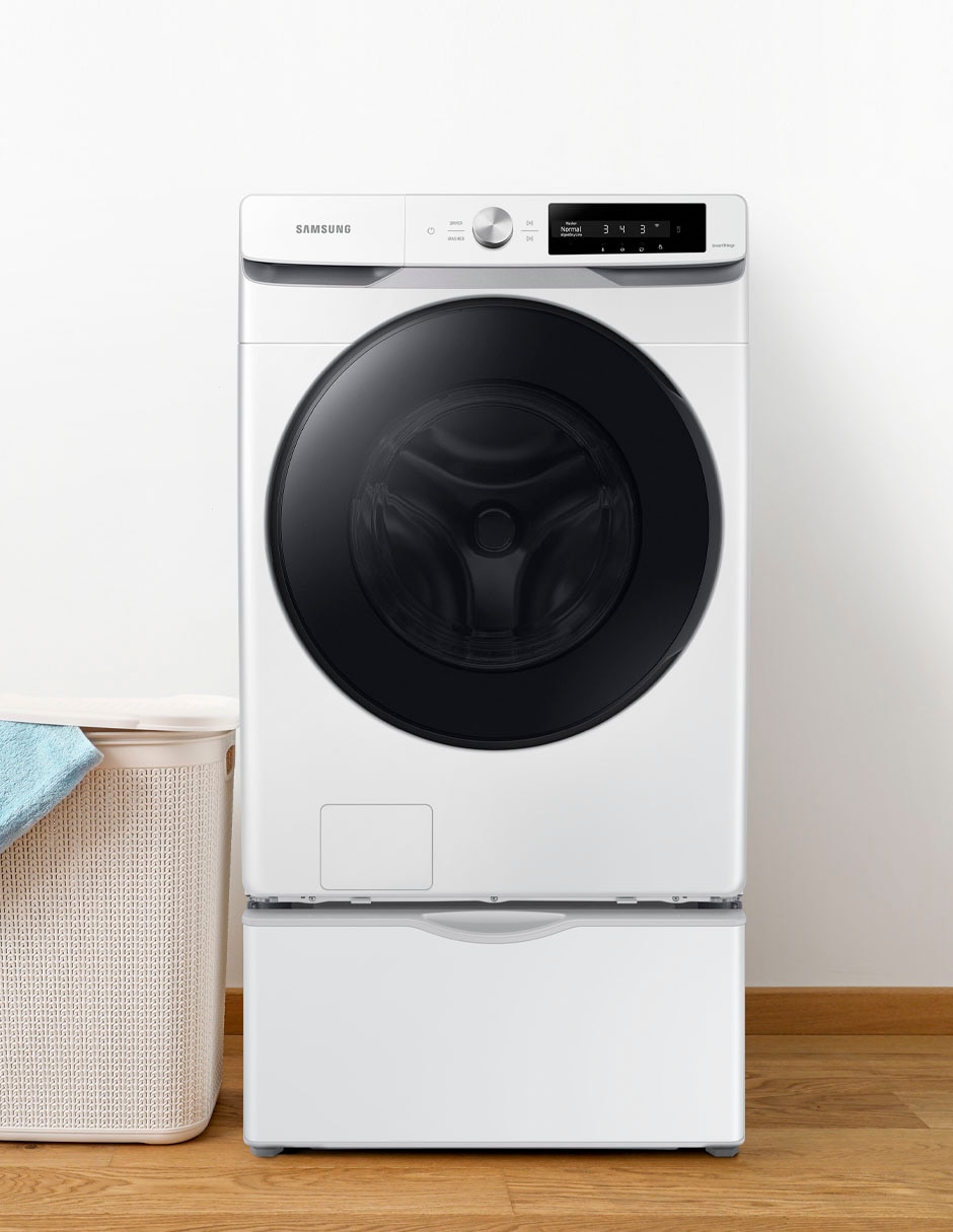 Lavadora Samsung 22 kg automática carga frontal f-wf22c640wcp